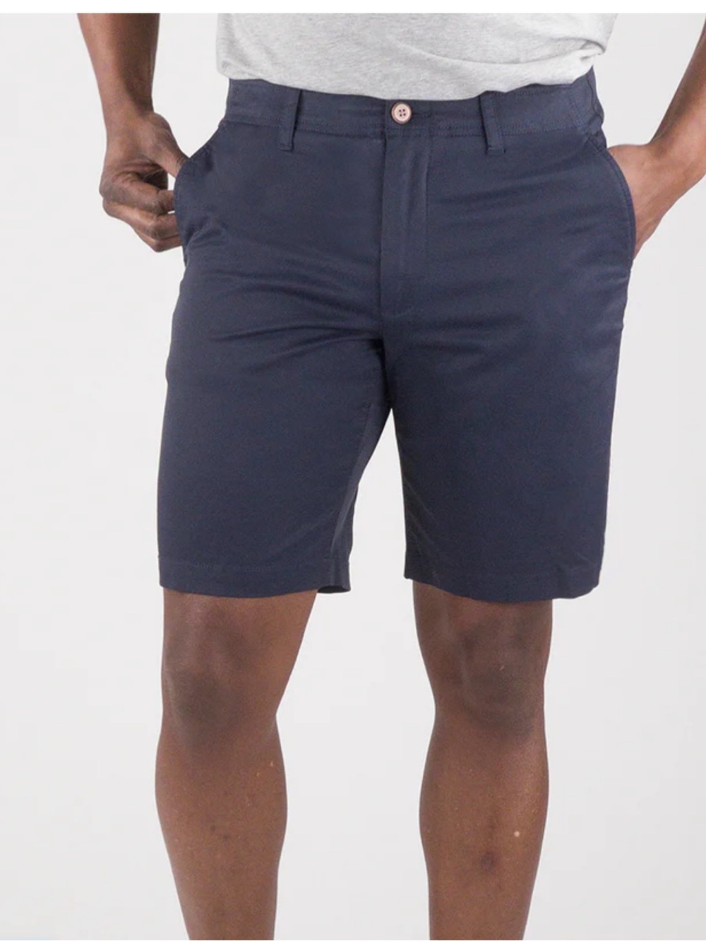 TAILOR VINTAGE Men's Navy Stretch Chino Shorts Size 34 EUC